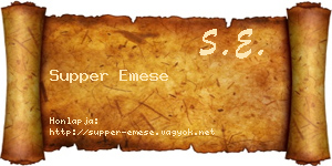 Supper Emese névjegykártya